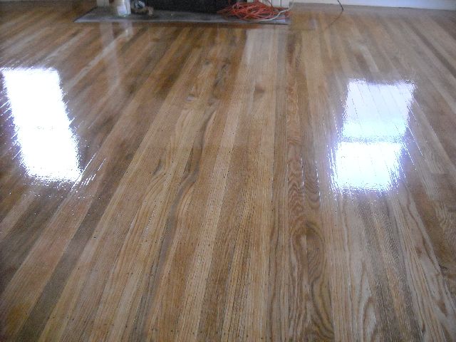 Before and after hardwood floor refinishing - high grade red oak flooring 2.