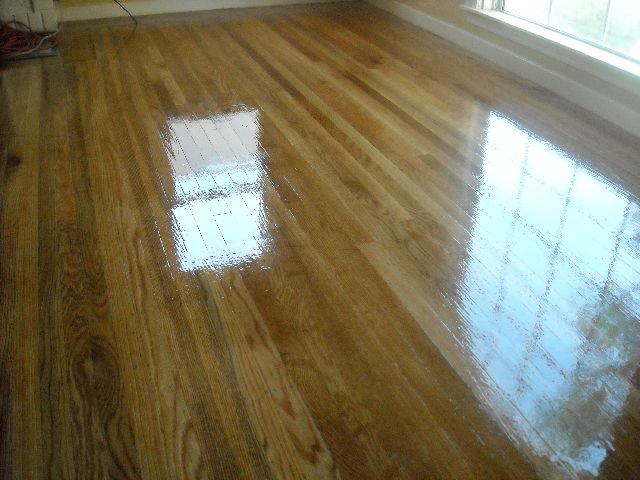 Before and after hardwood floor refinishing - high grade red oak flooring 3.