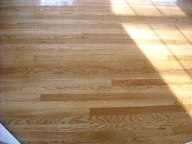 Before and after hardwood floor refinishing - Land Park beautiful wide plank red oak floors 4